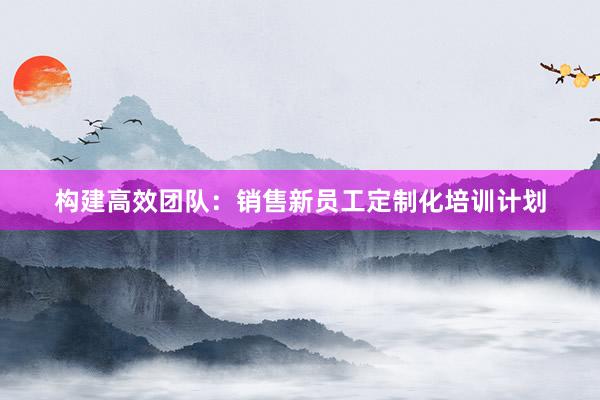 构建高效团队：销售新员工定制化培训计划